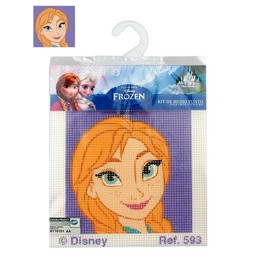 Kit canevas Walt Disney Anna reine des neiges (593) enfants broderie - Photo 1/1