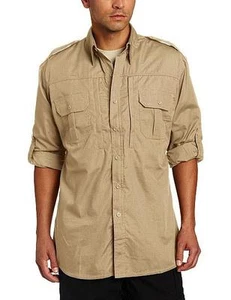 NEW Propper Lightweight Tactical Shirt w/ Long Sleeves, Khaki, Size Large Long - Picture 1 of 3