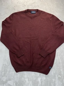 Valentino Jeans Sweater Men’s L Virgin Wool Cashmere Blend Maroon Red Italy - Picture 1 of 9