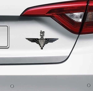 Regimiento de Paracaidistas Fuerzas Aerotransportadas Británicas Cromo ABS 3D Coche Calcomanía/logotipo - Imagen 1 de 4