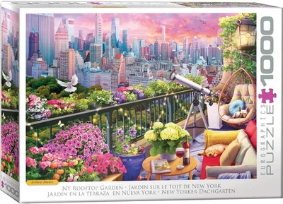 New York Rooftop Garden 1000 Piece Jigsaw Puzzle Eurographics New - Image 1 of 2