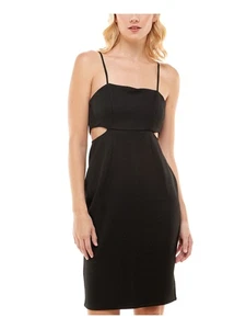 TRIXXI Womens Black Sleeveless Knee Length Party Sheath Dress 13 - Picture 1 of 11