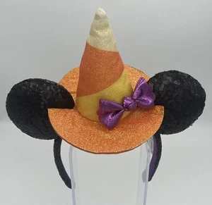 Disney Parks Minnie Mouse Halloween Zuckermais Pailletten Hexenohren Stirnband - Bild 1 von 8