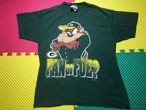 1996 Taz Devil Fan or Foe Green Bay Packers CSA Shirt Men's Size Large Made USA - Picture 1 of 10