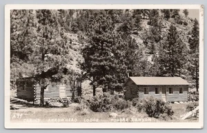 Postal de Cabins at Arrowhead Lodge, Poudre Canyon, Colorado CO RPPC - Imagen 1 de 2