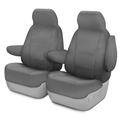 For BMW 330i 01-04 Cordura Ballistic 1st Row Charcoal Gray Custom Seat Covers - Image 1 of 4