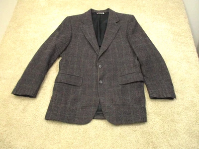 Vintage John Alexander Plaid Tweed Sport Coat Mens 40 R Gray Union Made - Image 1 of 4