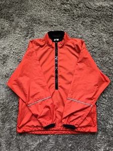 Vintage Nike Windbreaker Jacket Adult M Red 1/2 Zip Swoosh Logo Sportswear 90s - Picture 1 of 19