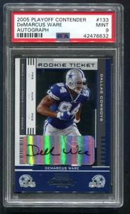 2005 Playoff Contenders Demarcus Ware RC Ticket AUTO #133 PSA 9 MINT HOF - Picture 1 of 2