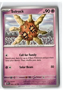 2023 Scarlet & Violet Series - Obsidian Flames Solrock #93 Uncommon - Picture 1 of 2