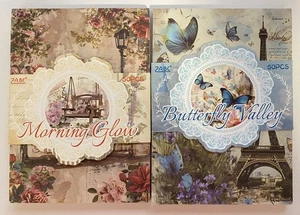 Libro de recortes y papel diario de 4" x 5,5" - Mariposas y flores - 150 shts - Imagen 1 de 4