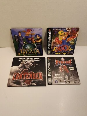 4x PS1 Rare Video Game Demo Legend Of Legaia Rascal Contender NFL XT Playstation - Image 1 of 4