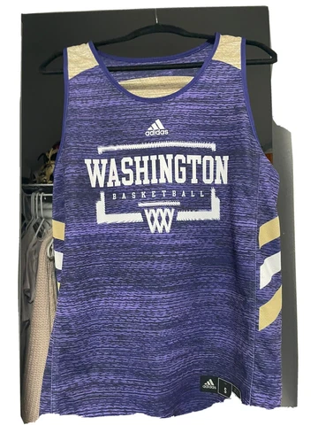 ADIDAS WASHINGTON HUSKIES BASKETBALL PLAYER EXCLUSIVE REVERSIBLE PRACTICE JERSE Cover