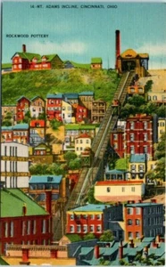1940s Railroad Postcard Adams Incline Rockwood Pottery Cincinnati Ohio RR - Picture 1 of 2
