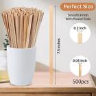 500 Pieces Wood Stir Sticks 7.5" with Round Ends Disposable