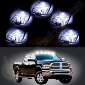 5pcs Smoke Cab Roof Marker Lenses+Free Led Bulbs Lights For 1988-2000 Chevy GMC - Bild 1 von 10