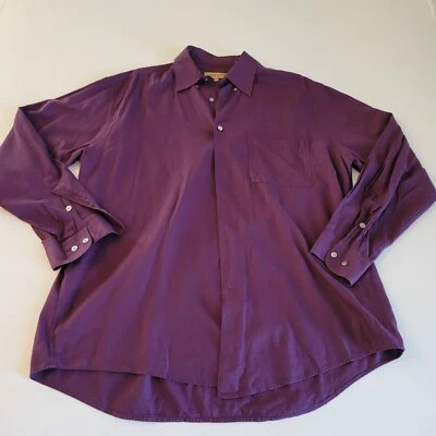 Camisa Vintage Tricots St Raphael Roxa Manga Longa Botões Tamanho Grande Excelente Estado Usado - Imagem 1 de 4