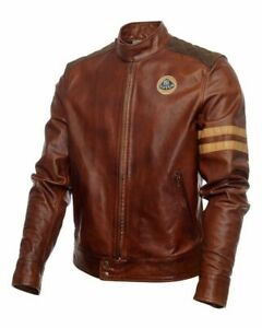 Classic Lotus Biker Racing Leather Jacket