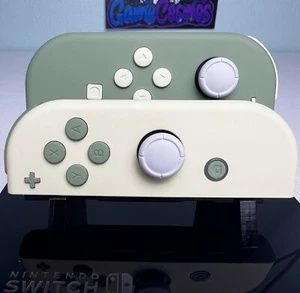 Matcha & Cream - Soft Touch Finish - Custom Joycons for The Nintendo Switch - Picture 1 of 5