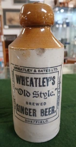 Wheatley & Bates Stoneware Bottle Wheatley's Old Style Ginger Beer by Bourne - Picture 1 of 8