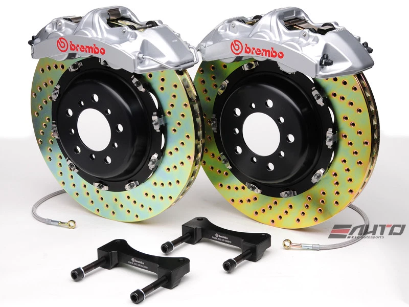 Brembo Delantero GT Big Brake BBK 6 potes Plata 380x34 Taladro Disco Viper SRT-10 03-10 Foto 1 de 1
