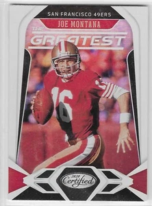 2020 Panini Certified Joe Montana The Greatest Card # G-JM - Picture 1 of 2