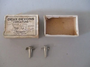 2 DEVONS ANCIENS MINIATURES DIAMANT 1 TOURNE A GAUCHE +1 TOURNE A DROITE PECHE - Photo 1/7