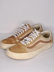 Mens Brown Suede Vans US 8.5 Old Skool White Laces Skate Shoes - Picture 1 of 5