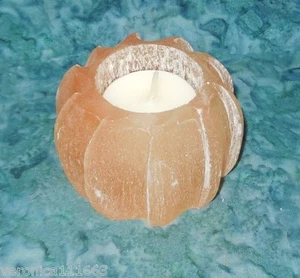 Orange Selenite Twist Candle Holder NEW Tea Light Success 11.6oz 2.10" x 3" N - Picture 1 of 5