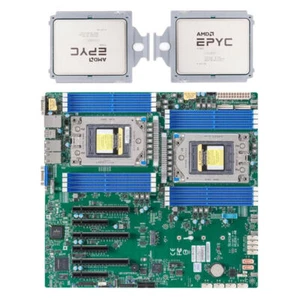 Supermicro H12DSI-N6 E-ATX Motherboard +2x AMD EPYC Milan 7T83 CPU (OEM of 7763) - Bild 1 von 6