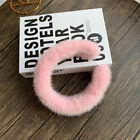 Women Luxury winter Real Mink Fur Fuzzy Headbands Hair Band Hair Hoop Furry Gift