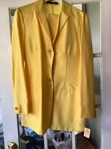 NUEVO Romeo Gigli Italia Pantalones de Seda (Chaqueta y Pantalón) - EE. UU. 12/EU 46 - Imagen 1 de 6