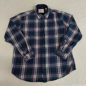 Wetterfest Vintage Herren groß kariert langärmelig geknöpft Brusttasche Flanell - Bild 1 von 17
