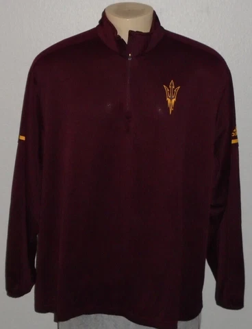 Arizona Sate Sun Devils Adidas NCAA Long Sleeve Pullover Warmup Jacket Men 3XL Cover