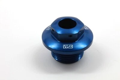 Tuerca de vástago de dirección de aluminio anodizado azul Works Connection 24-400 KTM Husqvarna Foto 1 de 2