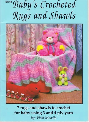 Baby's CROCHETED Rugs and Shawls 7 DESIGNS  in 3 & 4 ply by Vicki Moodie - image 1 of 4