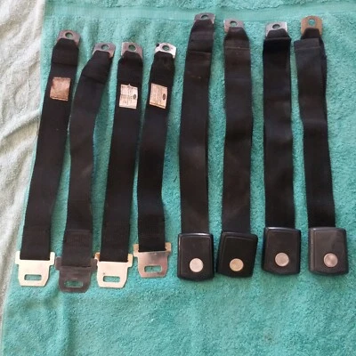  Mustang Cougar Torino 1970 cinturones de seguridad de coche Ford negro bonito conjunto original fecha 70 Foto 1 de 4