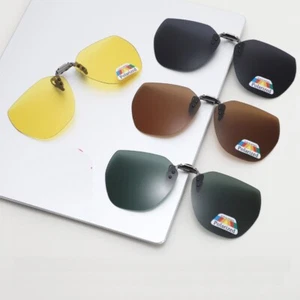 Gafas abatibles con clip Sunglasse lentes polarizadas visión nocturna UV400 - Imagen 1 de 13