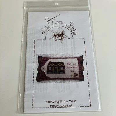 Lily Anna Stitches February Pillow Talk Appliqué Pattern LAS927 - Image 1 of 2
