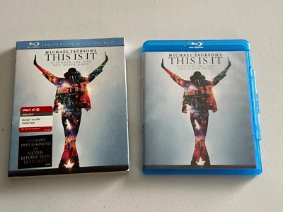 Michael Jackson's This Is It Blu-Ray + DVD w/ Slipcover Used 2010 Nice Target - Image 1 of 4