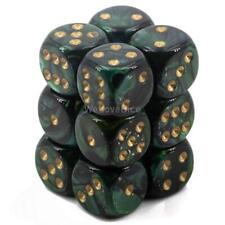 Chessex Dice DND Dice Set-Chessex D&D Dice-16mm Borealis Scarab Jade and Gold Pl