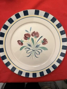 Lenox Poppies On Blue Terracotta Chop Plate Platter Serving Dish 14” - Picture 1 of 2