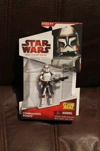 Star Wars The Clone Wars Red Card Clone Commander Ponds carded action figure - Picture 1 of 3