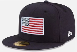 New Era Team USA Olympics American Flag 59FIFTY Fitted Hat Cap Dark Navy Y6 5/8 - Picture 1 of 4