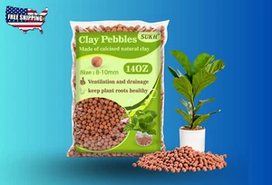 Guijarros de arcilla Hydroton para plantas - drenaje de leca, hidroponía (14 oz) - Imagen 1 de 7