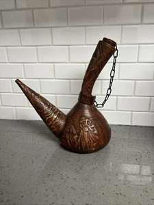 Vintage Spanish Wine Parron Tooled Leather Decanter Bullfighters, Dancers - Picture 1 of 14