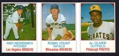 1975 HOSTESS PANEL #79 80 81 Andy Messersmith Robin Yount RC Al Oliver  EX-MT  A - Image 1 of 2