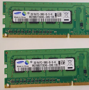 Samsung 4GB (2x2gb) DDR3 1Rx8 PC3-10600U-09-10-A0 M378B5773CH0 1105 Memory - Picture 1 of 4