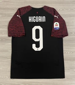 Puma 2018/19 AC Milan Higuain #9 Soccer Jersey Serie A Black Men’s Size Medium - Picture 1 of 8