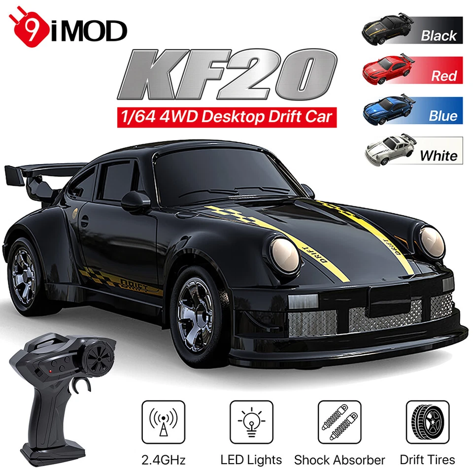 RC Drift Car KF20 Mini Desktop 1/64 Racing Car 4WD 2.4G Remote Controller Toys - Image 1 of 4